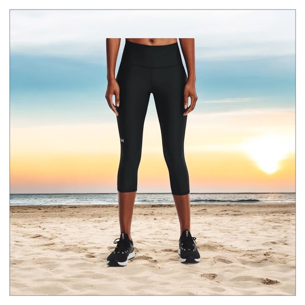 Under Armour Black Seamless Legging  -Sz Xs-Sm NWOT -Logo -reflective detail‌